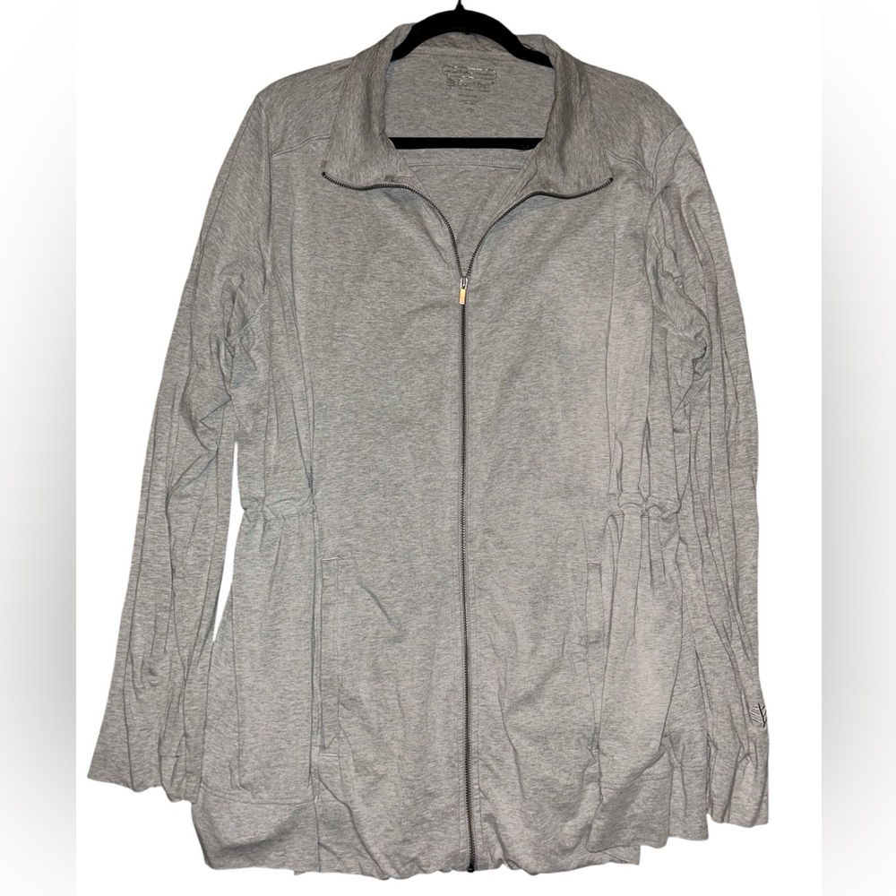 Coolibar UV Protecting Women’s Gray Zip-Up Jacket | XXL